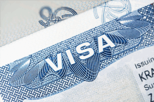 Passport and immigration paperwork for international travel