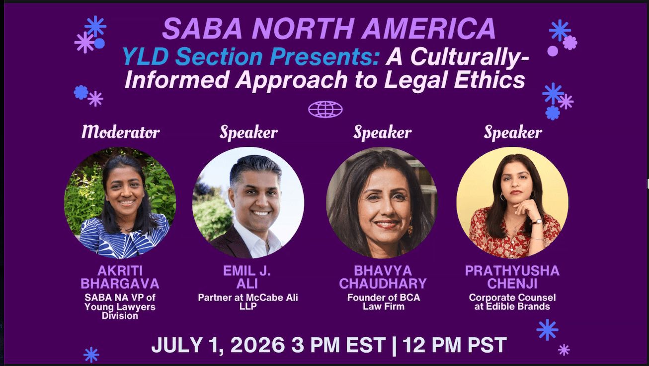 A Culturally-Informed Approach to Legal Ethics: SABA North America YLD Section